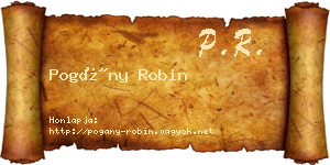 Pogány Robin névjegykártya